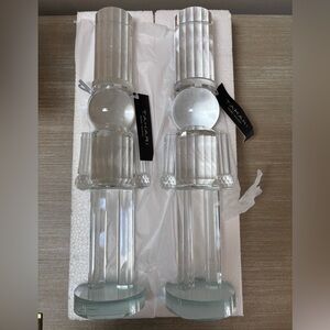 TAHARI 14” TALL HOME CRYSTAL FACETED NUTCRACKER CHRISTMAS HOLIDAY DECOR NIB